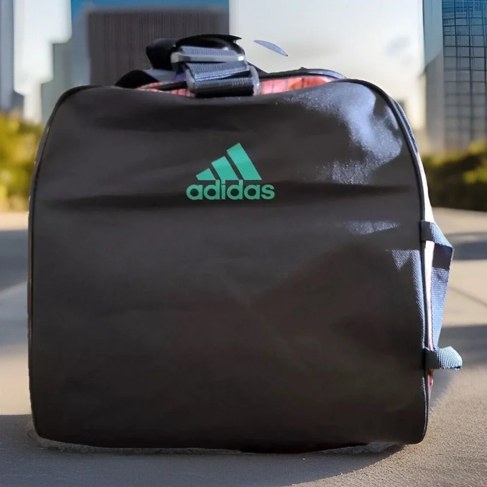 Adidas Diablo Small Duffel Bag Multi-Color Peach Pink, Black, Yellow, Aquamarine